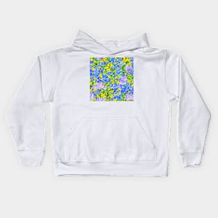 Purple irises and yellow daffodils watercolor Kids Hoodie